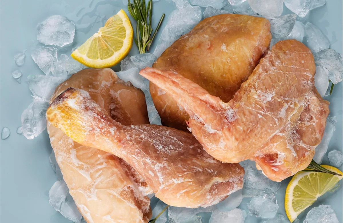 Editorial image illustrating frozen food preparation